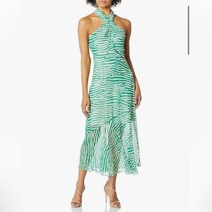 Sam Edelman Green and White Midi Dress